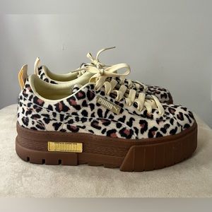 Womens PUMA Mayze Leopard Platform Athletic Shoe 👟 Size 8.5!